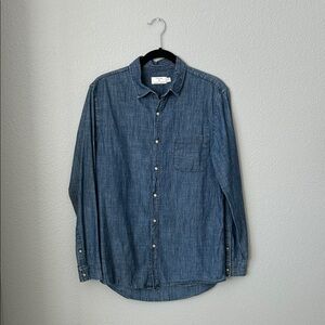 Topman Indigo Casual Button Down Shirt